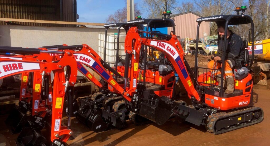 Excavators at Tool Care Hire