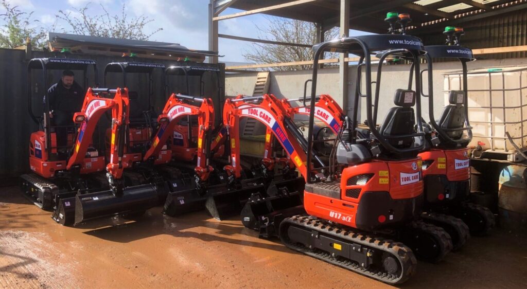 Excavators at Tool Care Hire